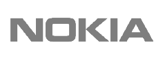 Nokia logo escala de grises